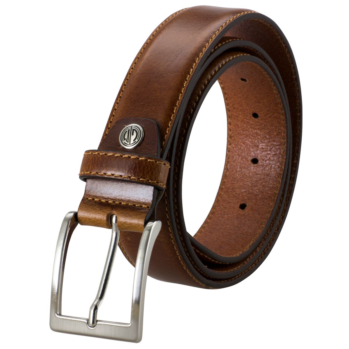 Gürtel Herren Jeansgürtel cognac LINDENMANN Anzug-Ledergürtel Herren35 mm Vollrind cognac