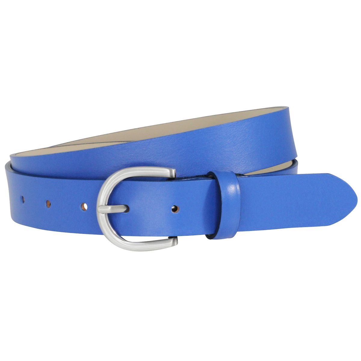 LINDENMANN Ledergürtel Damen 30 mm Nappa-Leder blau