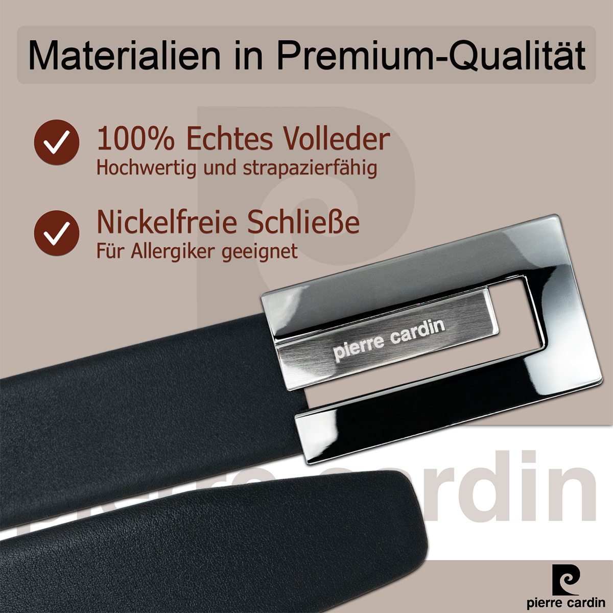 Pierre Cardin Herren-Leder-Gürtel