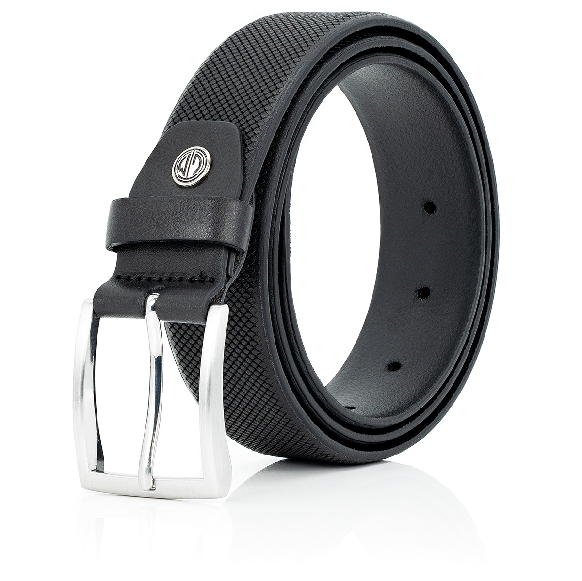 LINDENMANN Leder-Gürtel Herren 35 mm Vollrindleder schwarz
