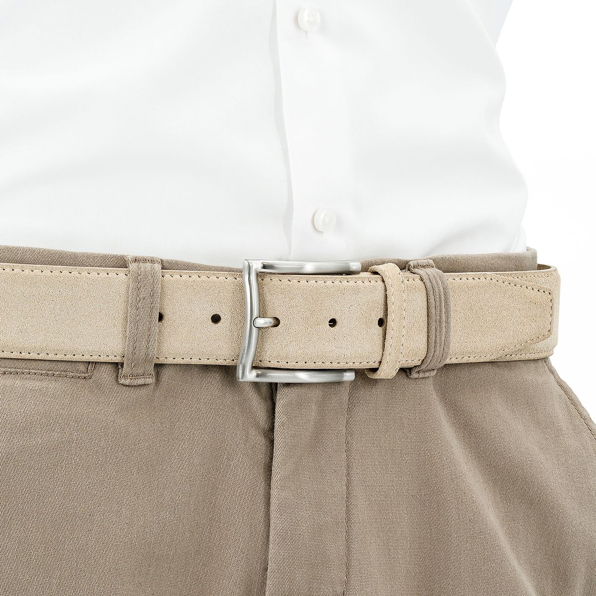 LINDENMANN Herrengürtel Leder beige