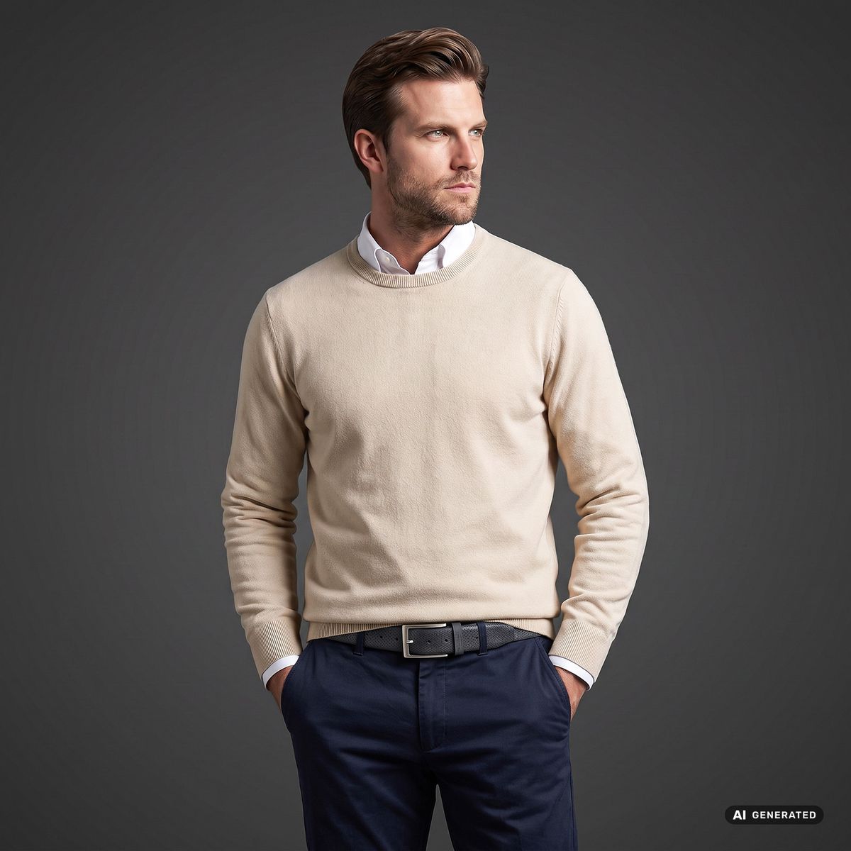 DANIEL HECHTER Herren smart casual 100% echtes Veloursledergürtel marine