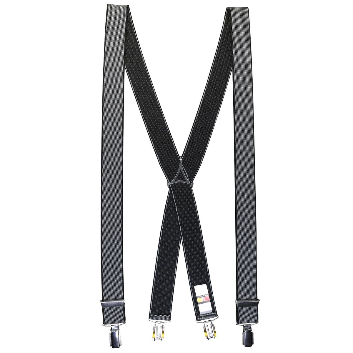 LINDENMANN Hosenträger Herren grau X-Form elastisch und längenverstellbar Made in Germany