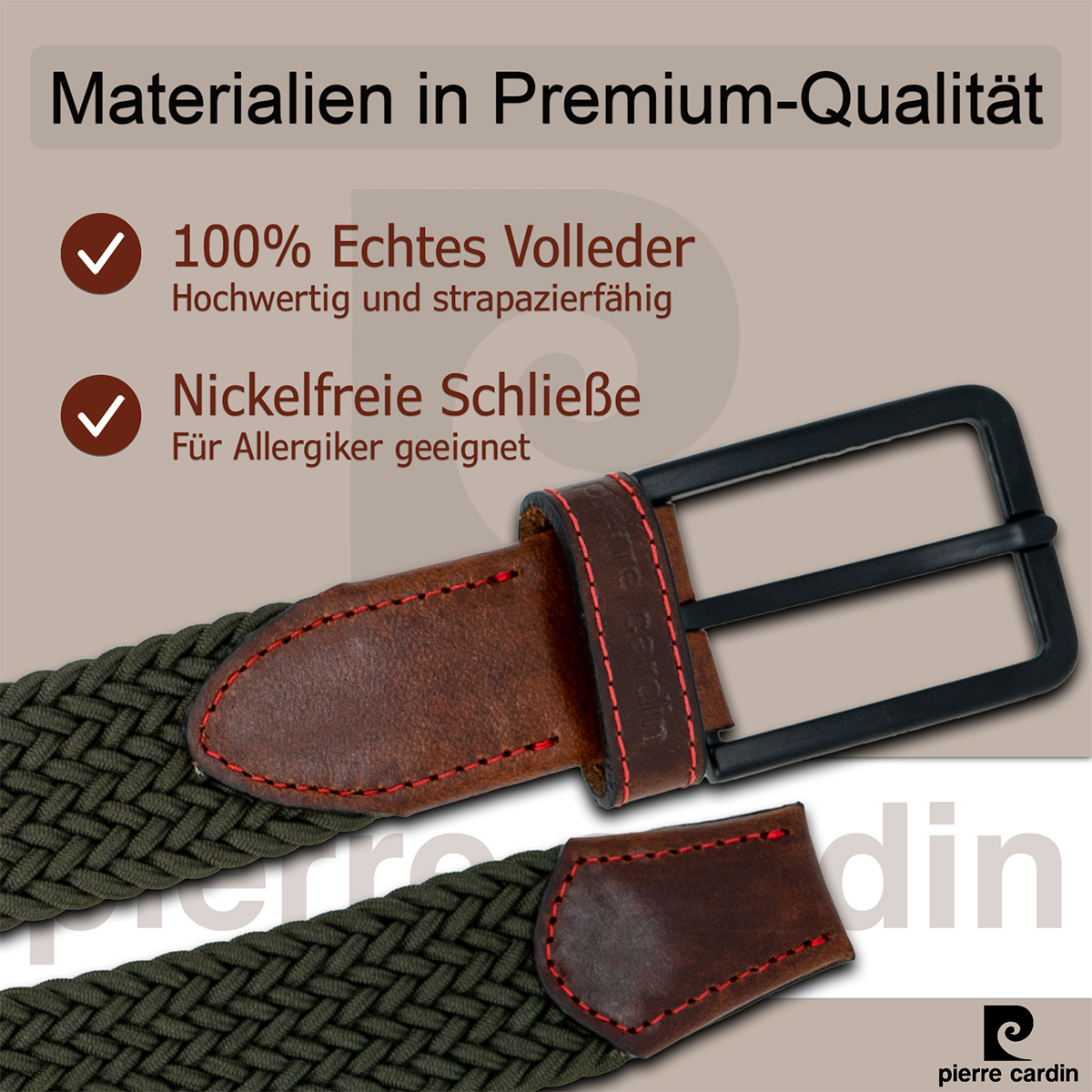 Pierre Cardin Herren-Leder-Gürtel