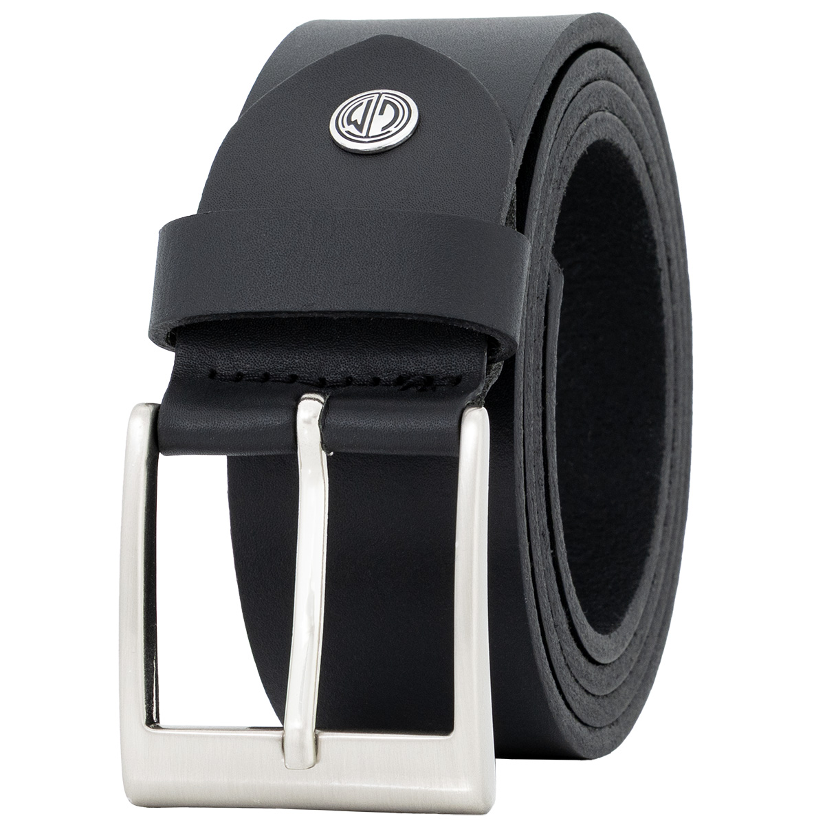LINDENMANN Herren Jeansgürtel Echtleder schwarz
