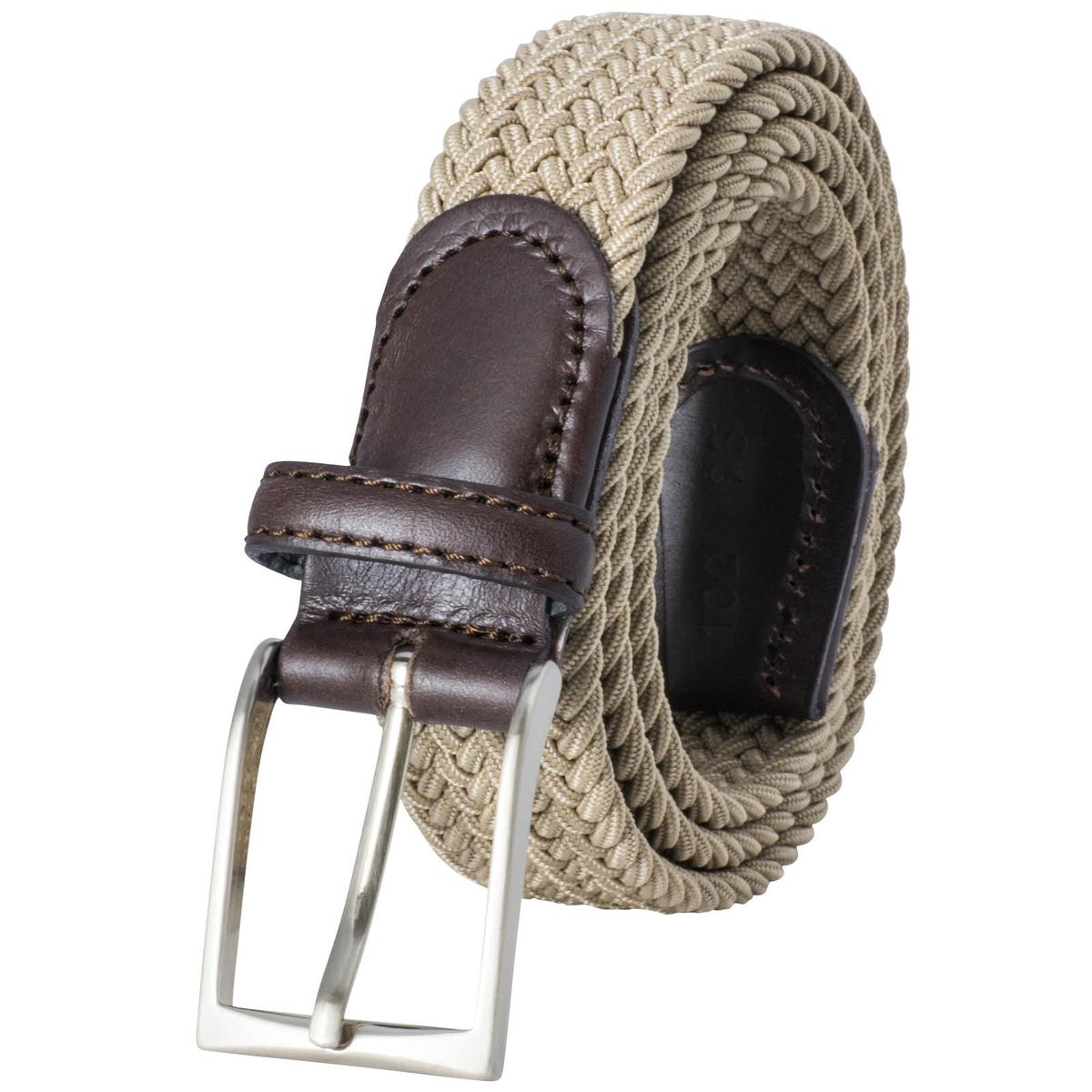 Stoffgürtel Herren beige LINDENMANN Textil-Flechtgürtel Herren 35 mm beige