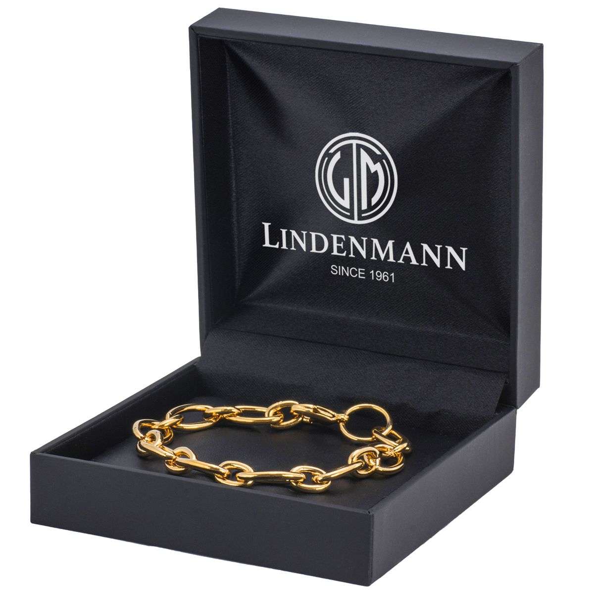 LINDENMANN Armband Herren Damen Gold-Farben 24 k gold platiert