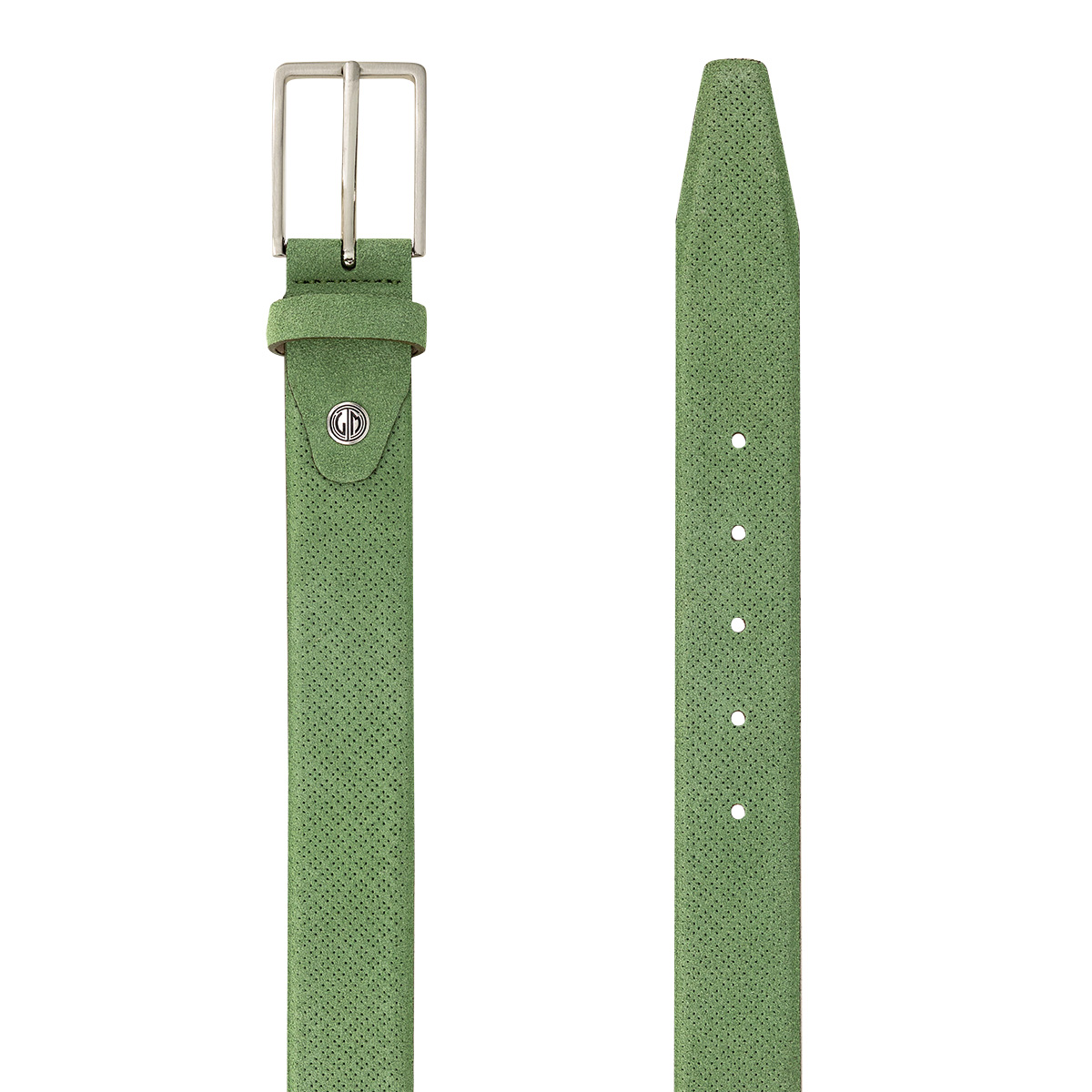 LINDENMANN klassischer Echtlederherrengürtel aus Verloursrindleder grün