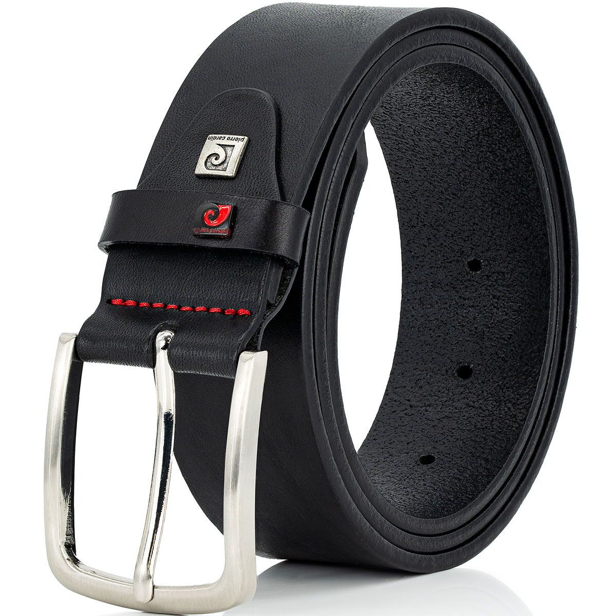 Pierre Cardin Herren Echtledergürtel Herren schwarz