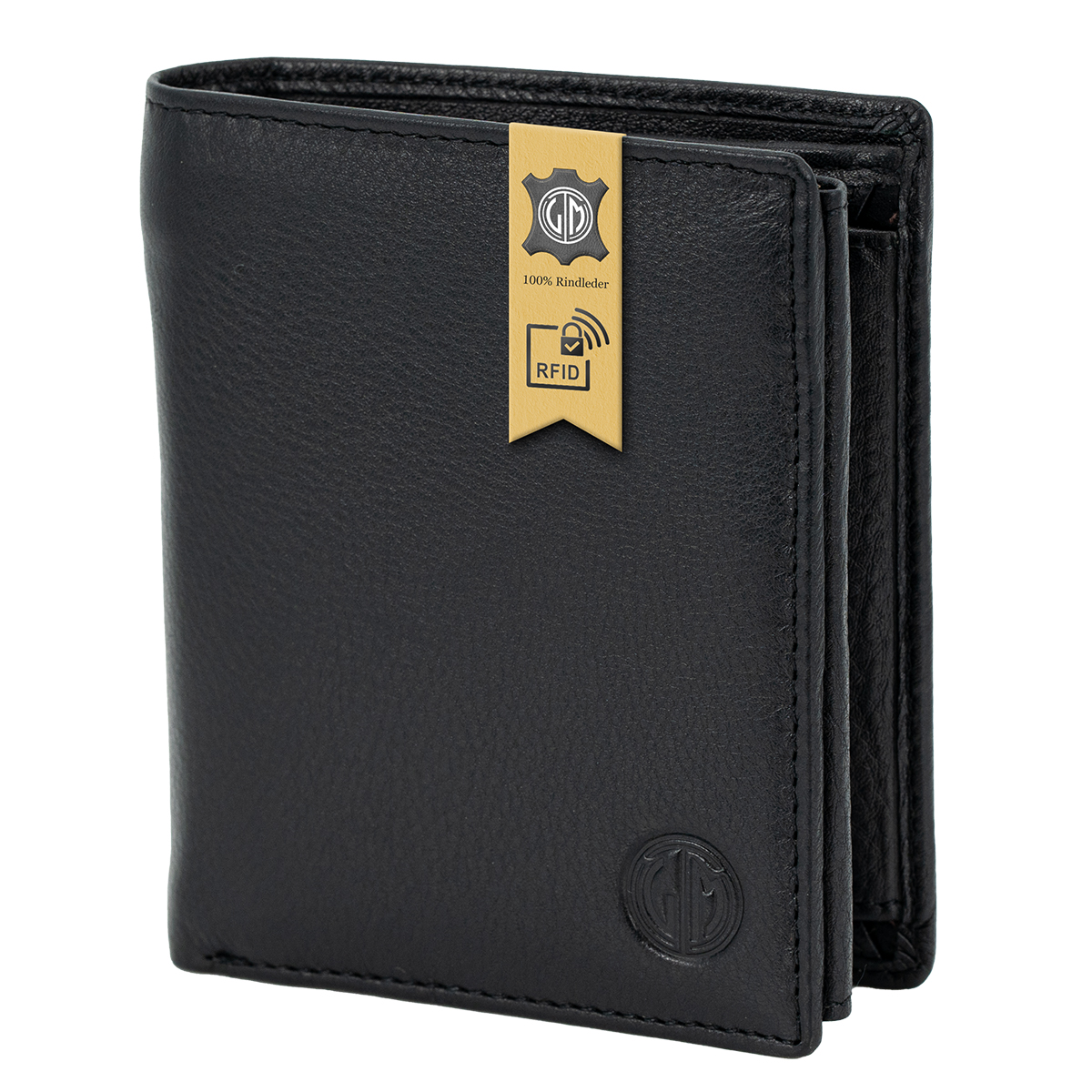 LINDENMANN Herren Leder Geldbeutel schwarz LINDENMANN Herren Leder Portemonnaie schwarz