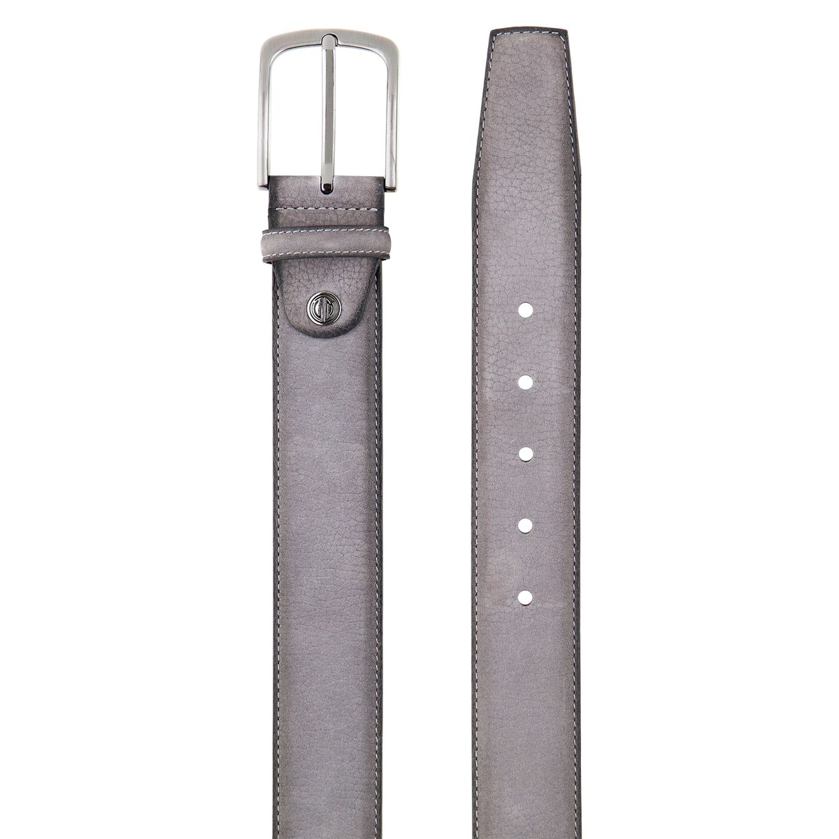 LINDENMANN Herren Ledergürtel Handmade grau