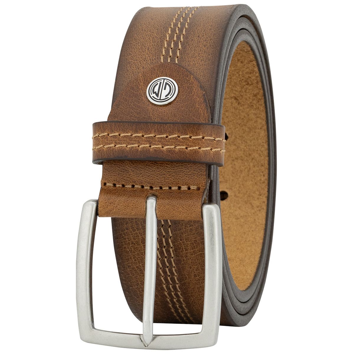 LINDENMANN Vollrindledergürtel Herren Cognac