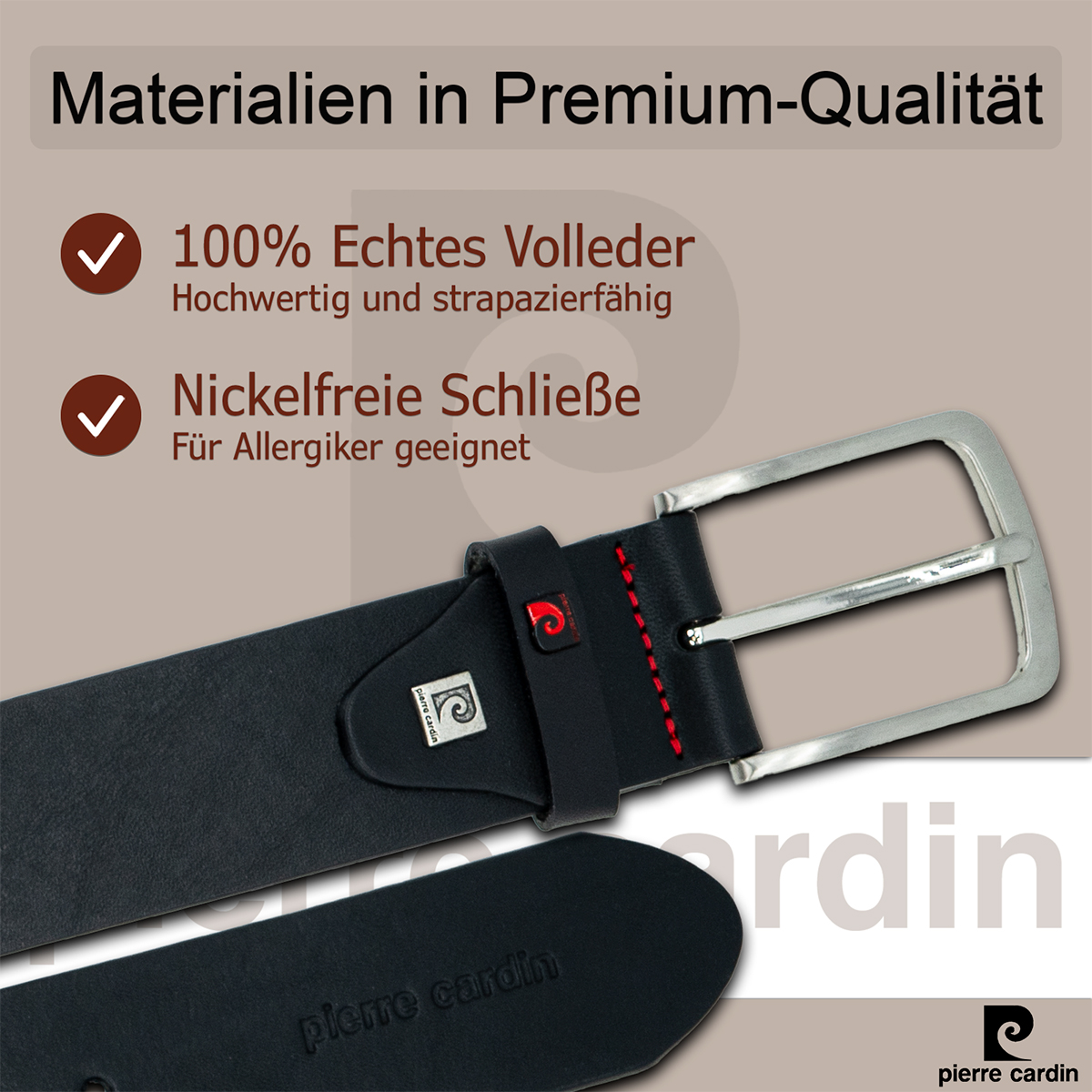 Pierre Cardin Herren-Leder-Gürtel