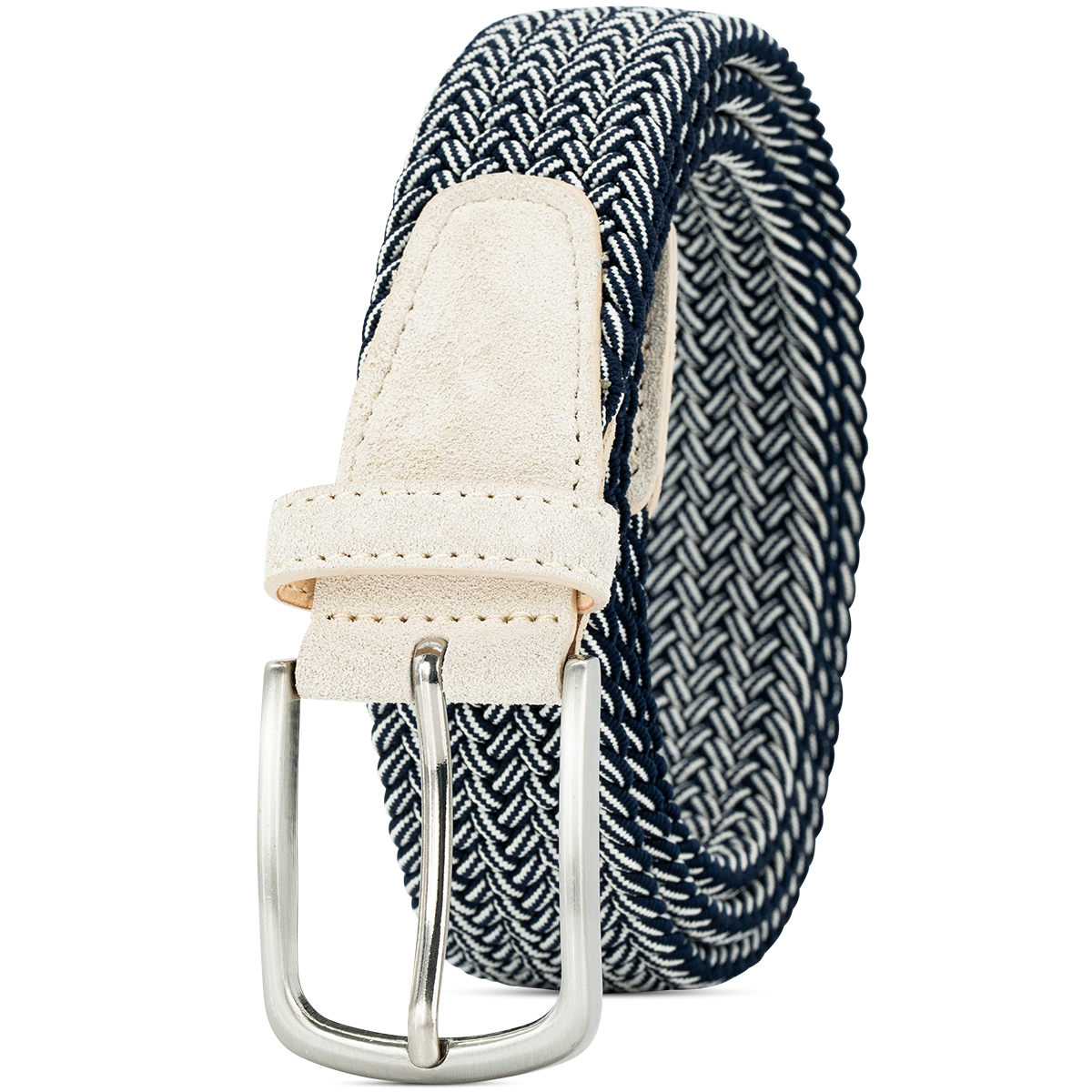 LINDENMANN Stretchgürtel Herren Marineblau LINDENMANN Textilflechtgürtel Herrengürtel Marineblau