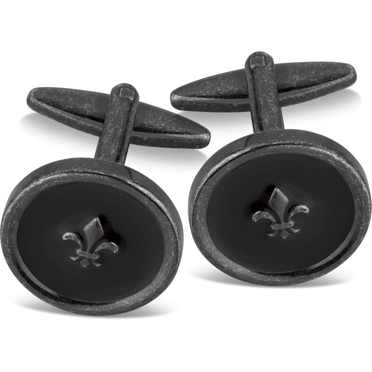 LINDENMANN Manschettenknöpfe Gunmetal Schwarz LINDENMANN Manschettenknöpfe Herren Business Hochzeit