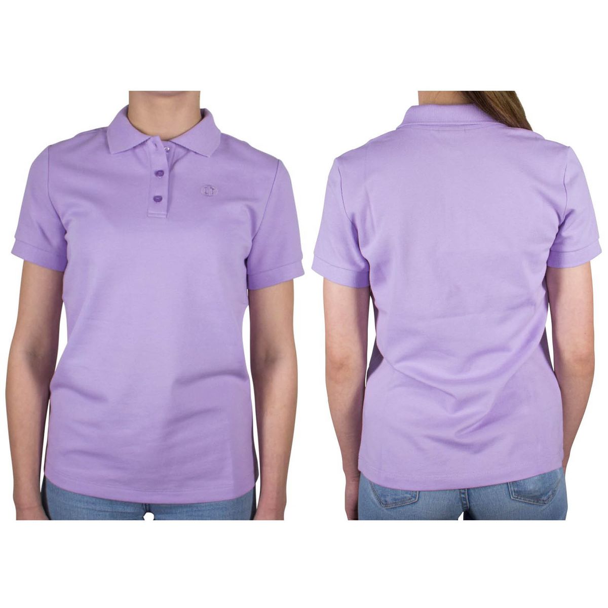 LINDENMANN Poloshirt Bio-Baumwolle Damen Violett