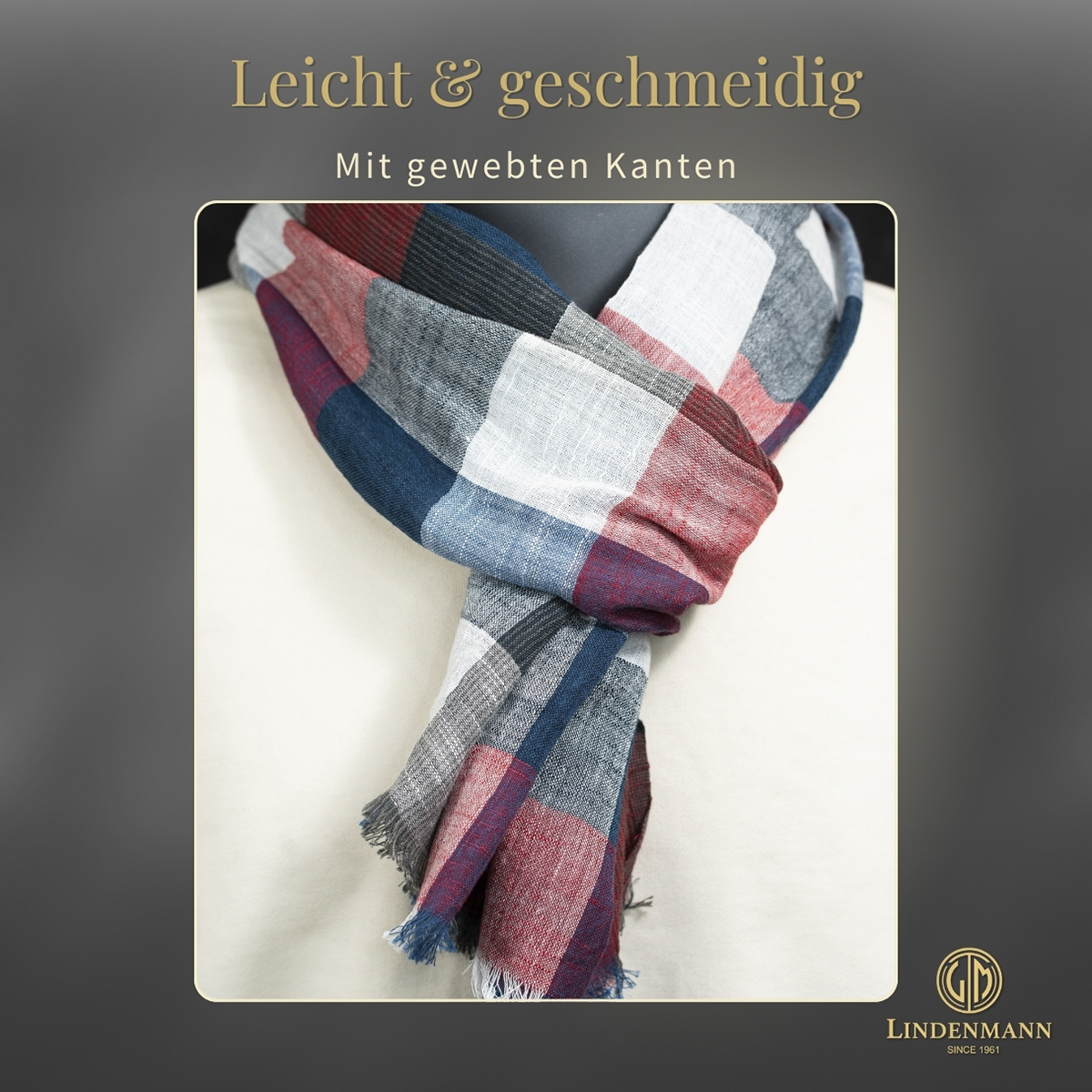 Herren Schal rot