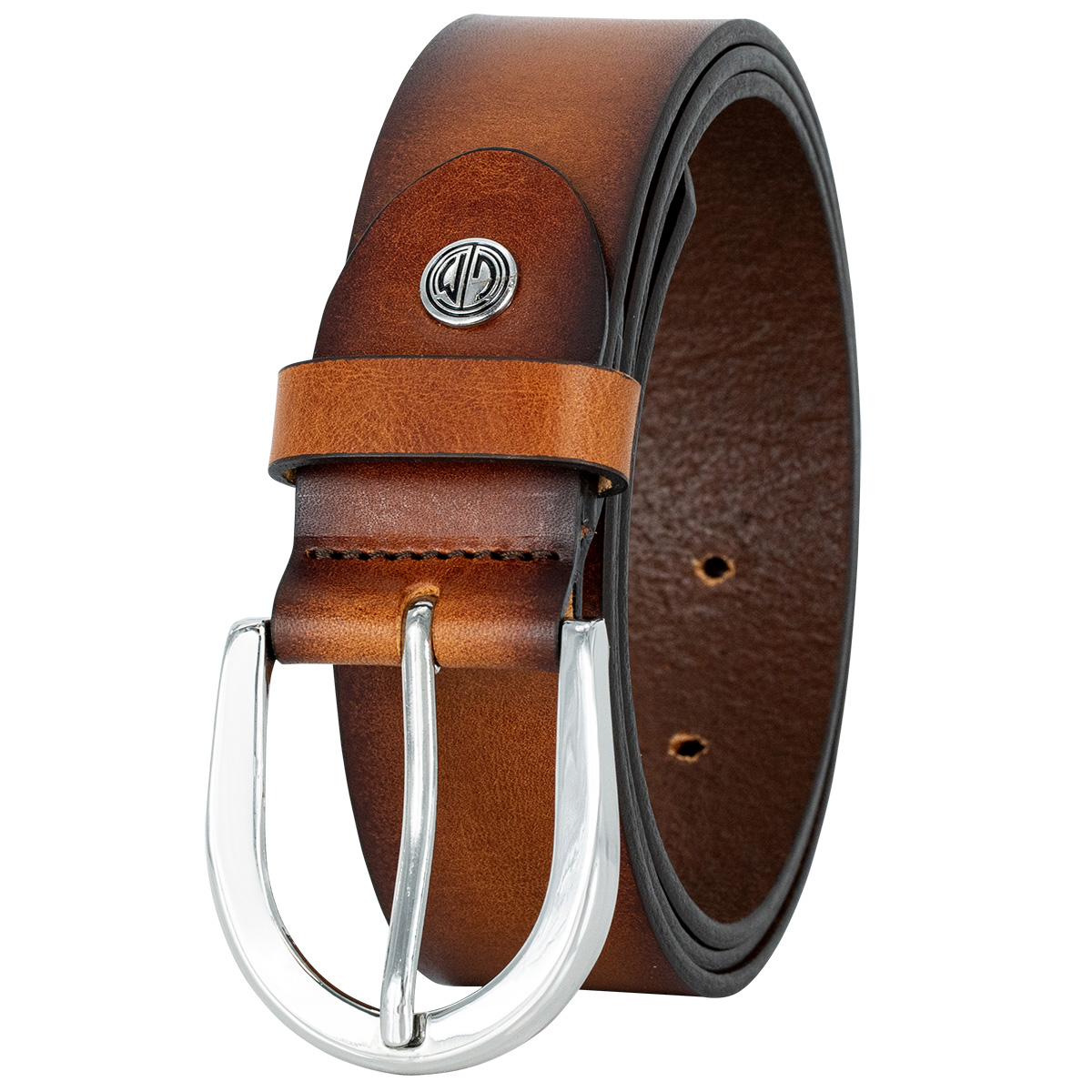 LINDENMANN Rindledergürtel Damen Cognac