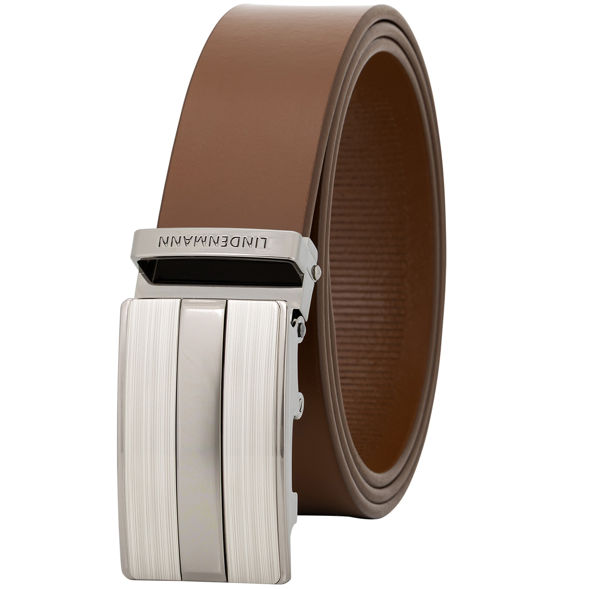 LINDENMANN Ledergürtel Automatikgürtel Herren cognac