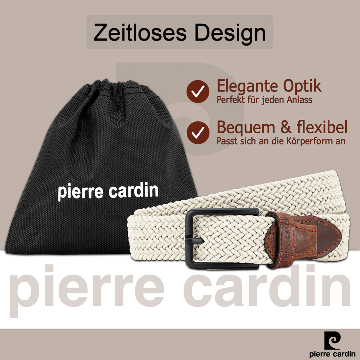 Pierre Cardin Herren-Leder-Gürtel