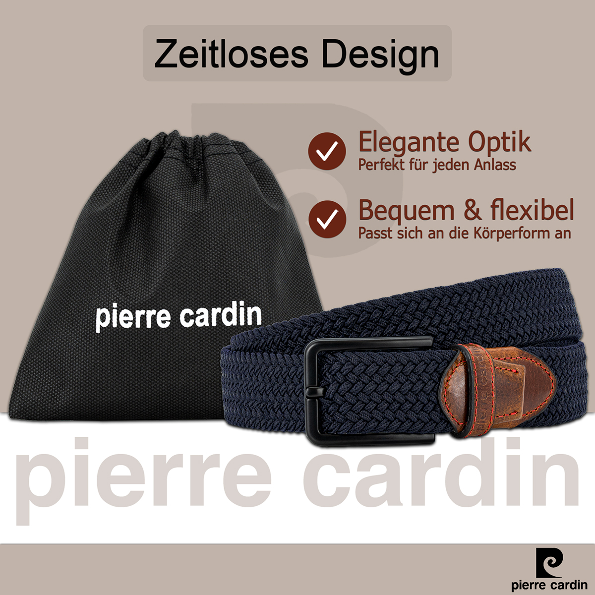 Pierre Cardin Herren-Leder-Gürtel
