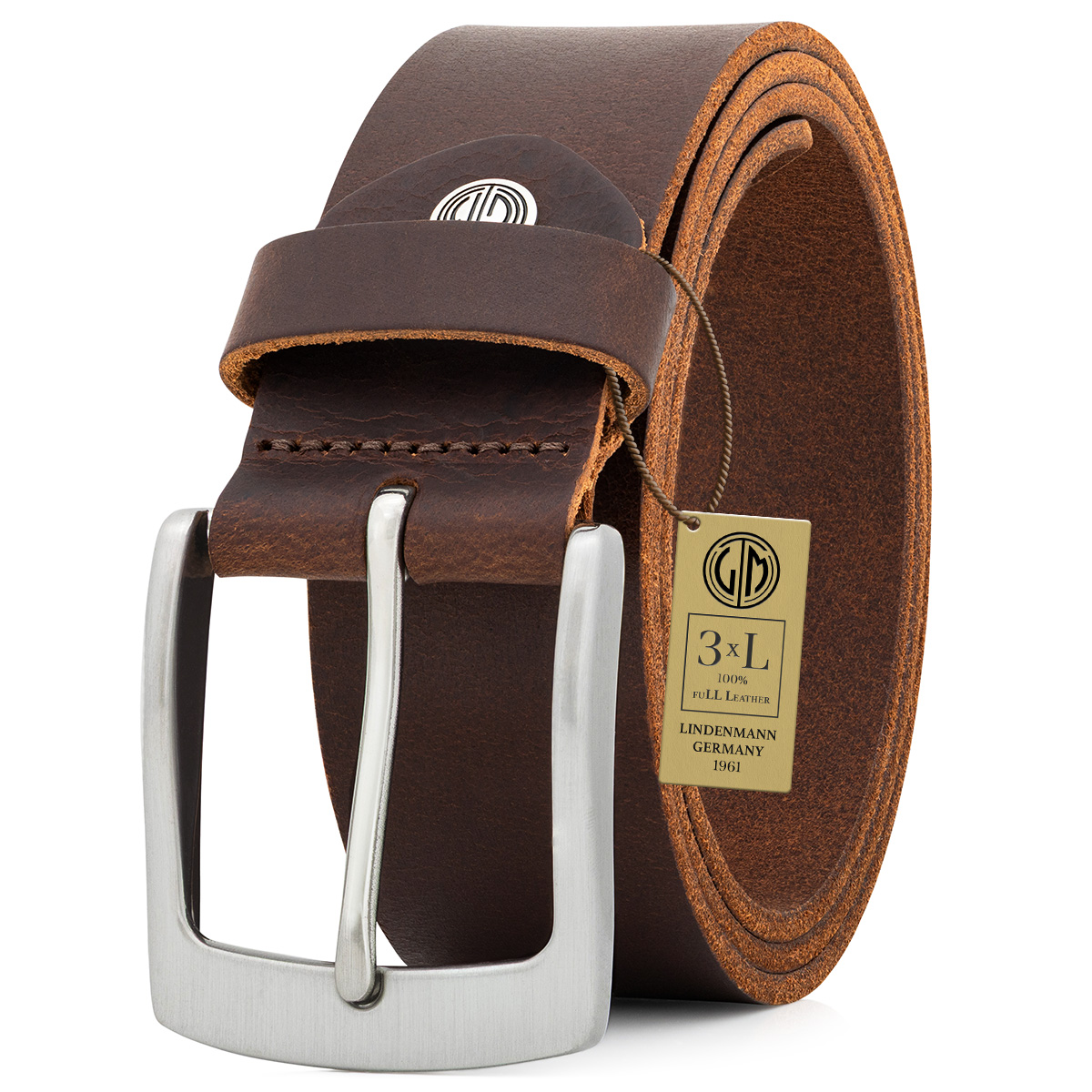 LINDENMANN Ledergürtel braun