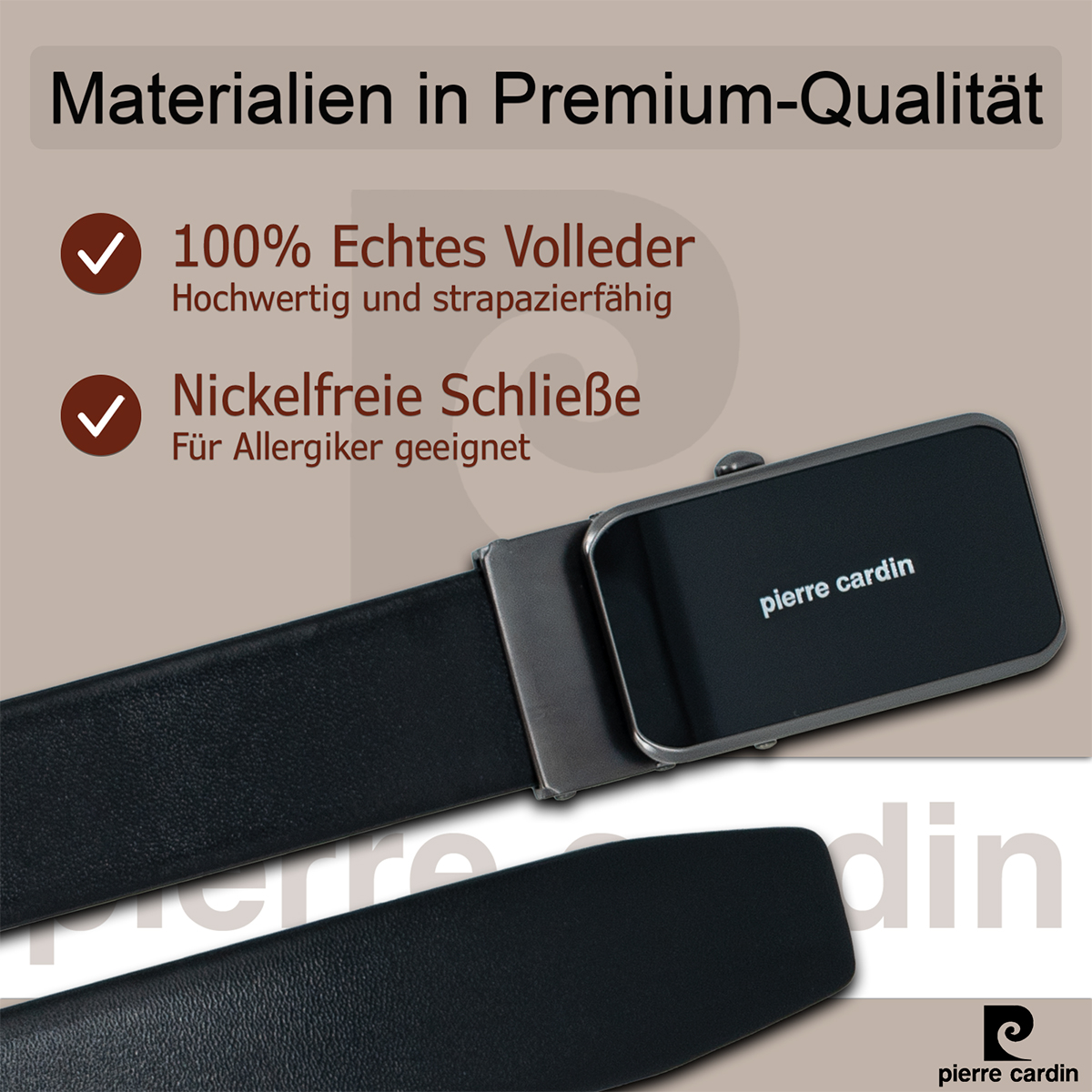 Pierre Cardin Herren-Leder-Gürtel