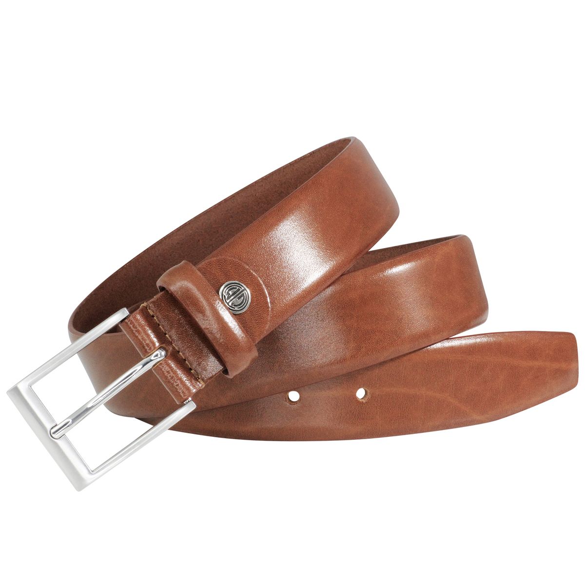 LINDENMANN Ledergürtel Herren 35 mm Vollrind cognac