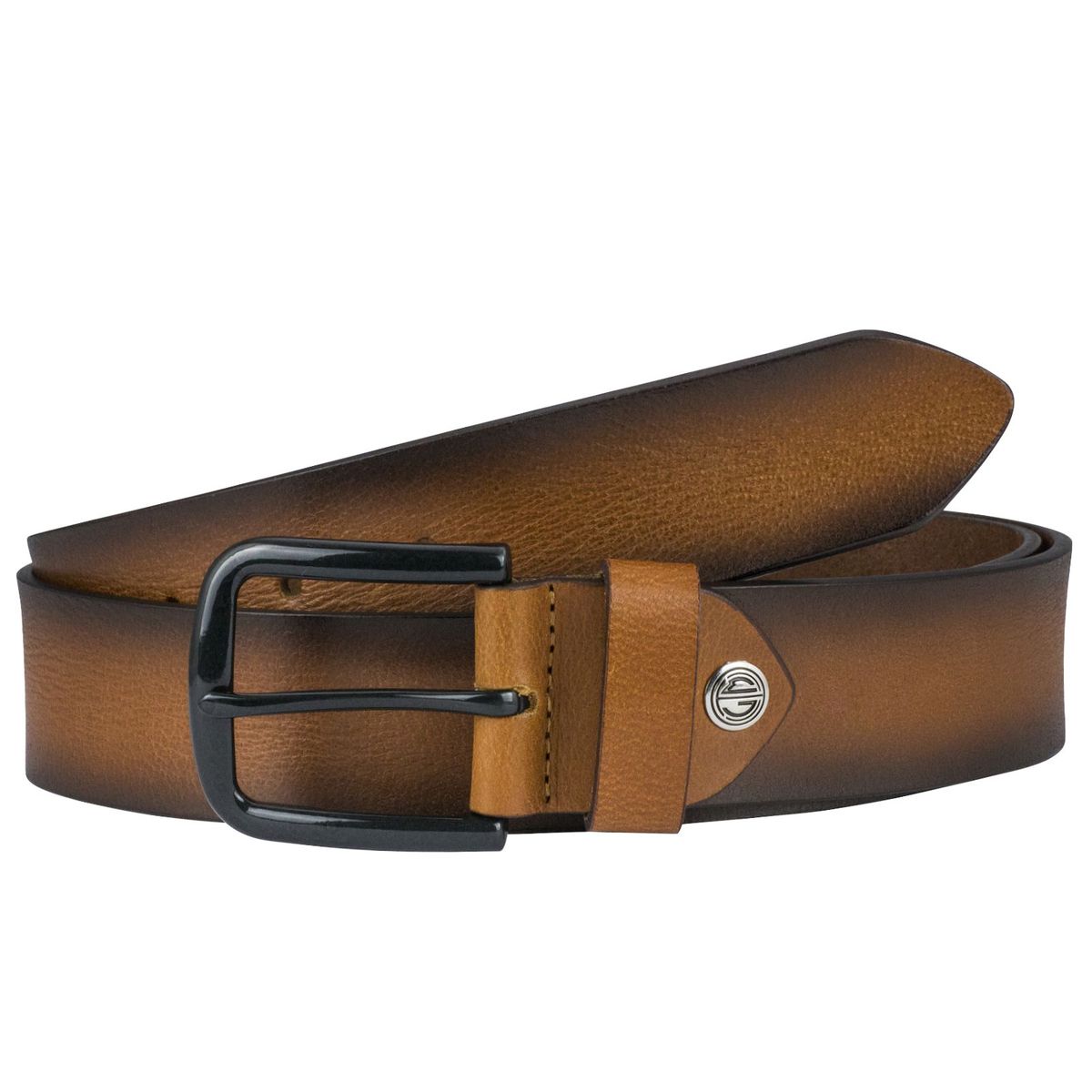 LINDENMANN Leder-Gürtel Herren 40 mm Vollrind cognac