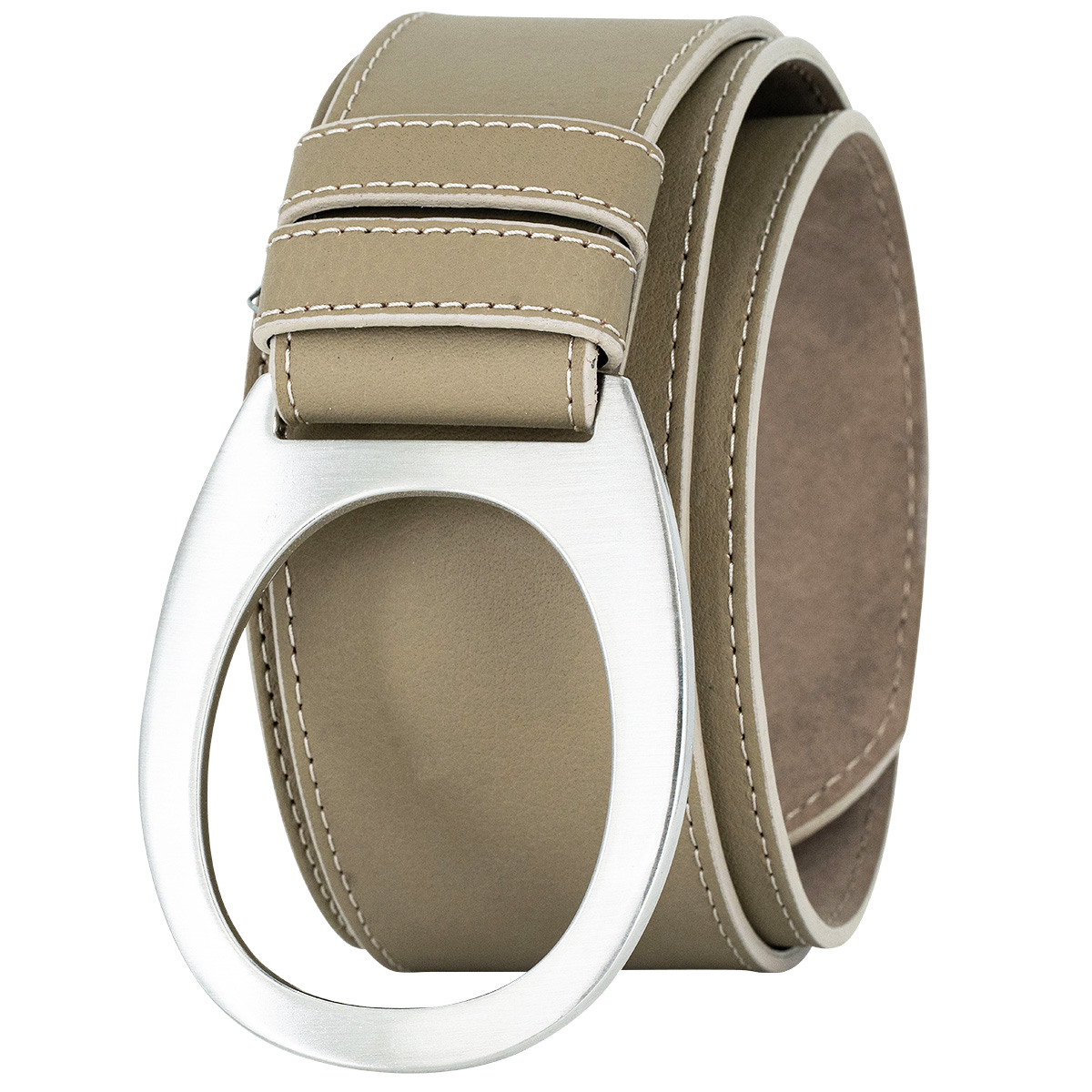 LINDENMANN Nappa Vollrindleder Damengürtel Taupe