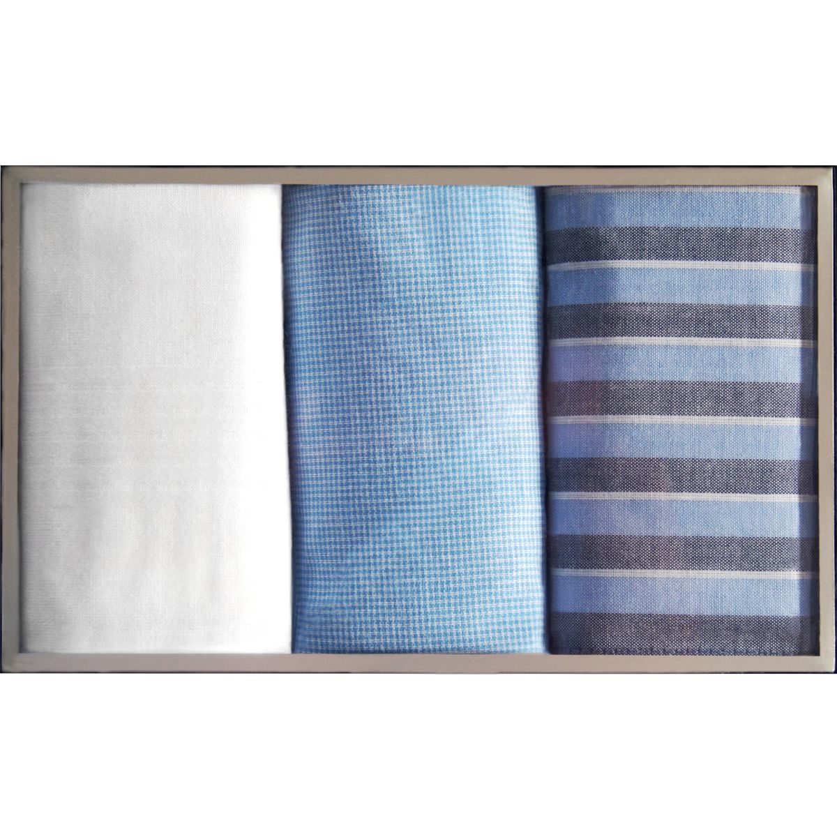 LINDENMANN Taschentücher für Herren 3-er Packung