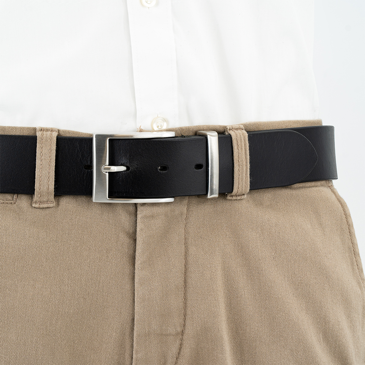 LINDENMANN Ledergürtel Herren schwarz