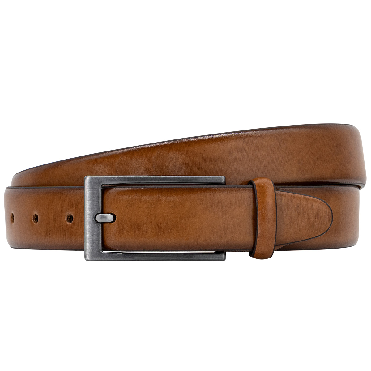 PIERRE CARDIN Herrengürtel aus 100% echtem Rindleder cognac