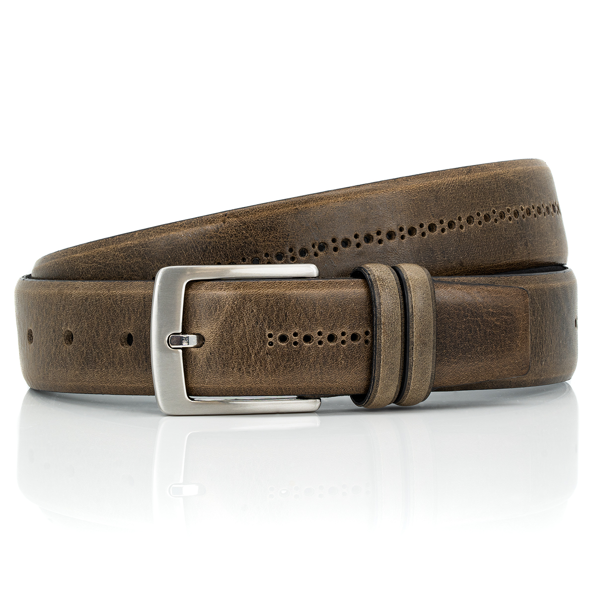 LINDENMANN Premium Ledergürtel Herren LINDENMANN Premium-Herren-Leder-Gürtel