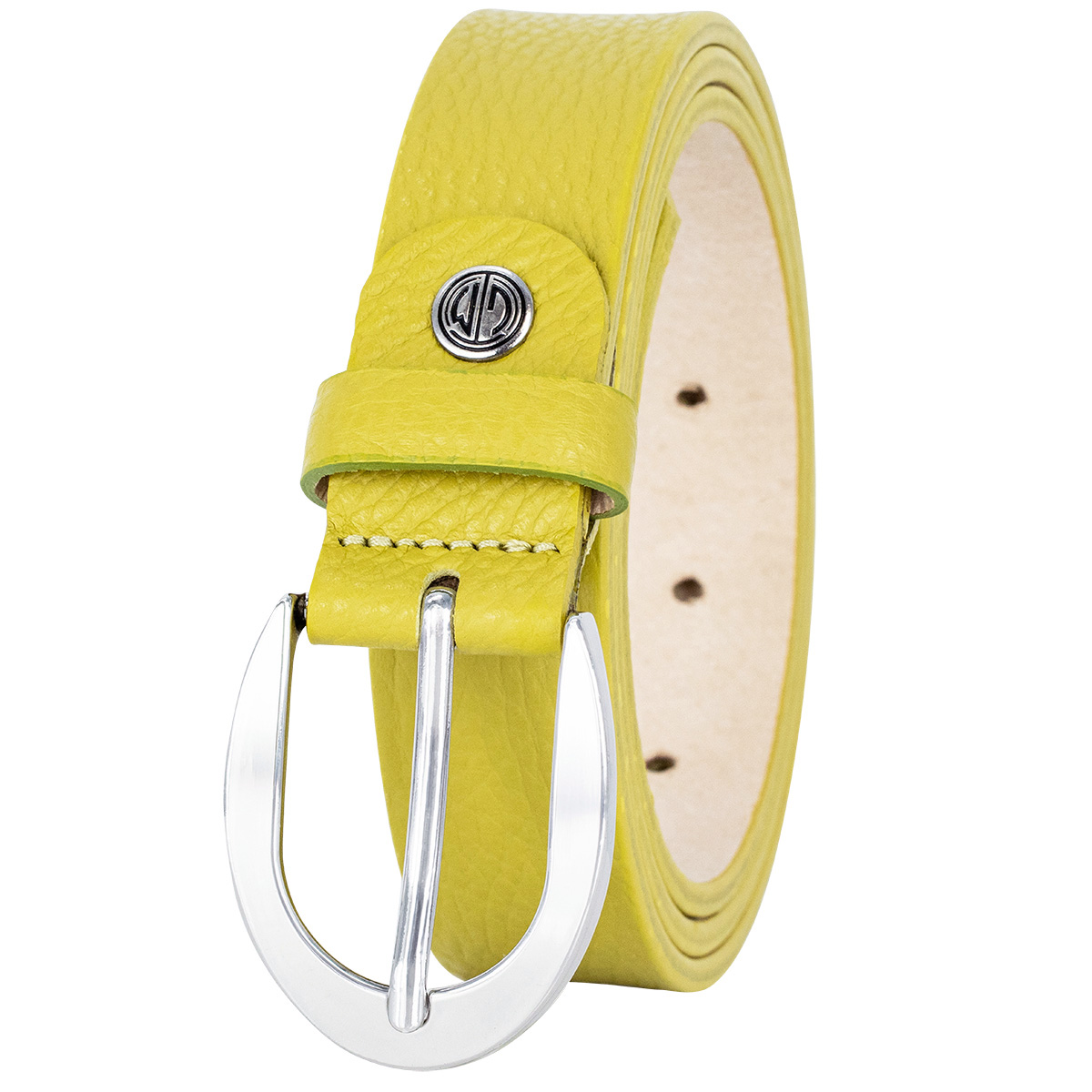 LINDENMANN Vollrindleder Damengürtel Sonnengelb