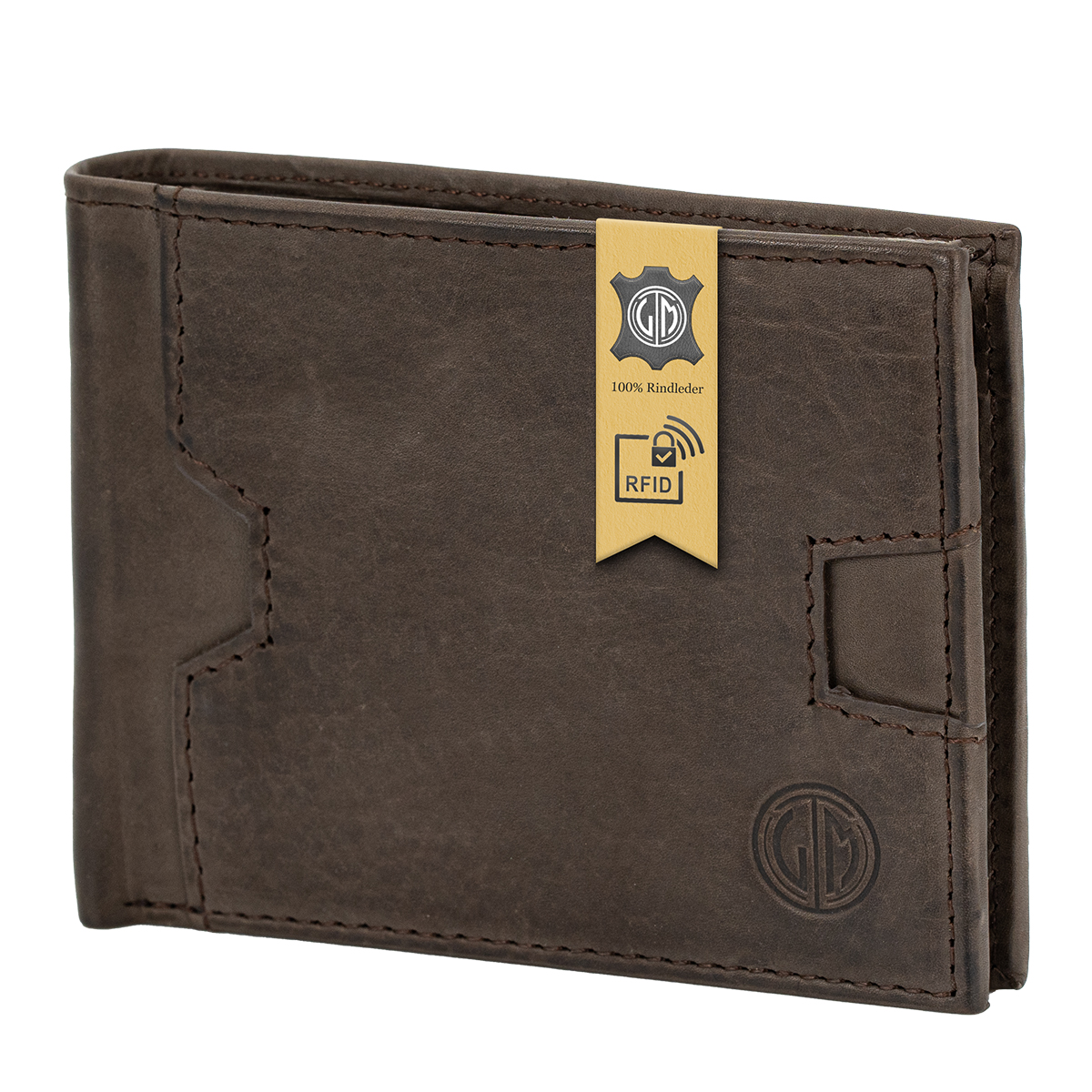 LINDENMANN Herren Leder Geldbeutel braun LINDENMANN Herren Leder Portemonnaie braun