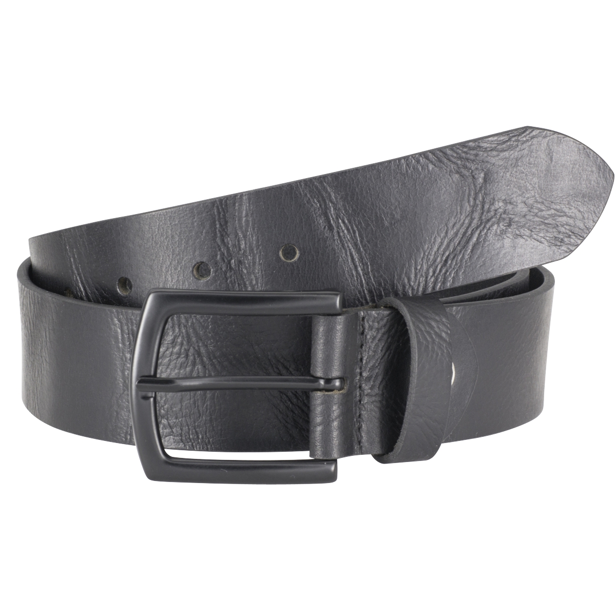 LINDENMANN Leder-Gürtel Herren, Jeans-Gürtel Herren 40 mm breit XL Vollrindleder schwarz