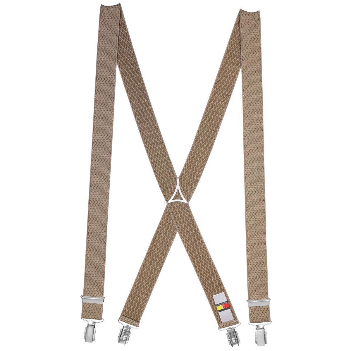 LINDENMANN Hosenträger Herren braun elastisch und längenverstellbar Made in Germany