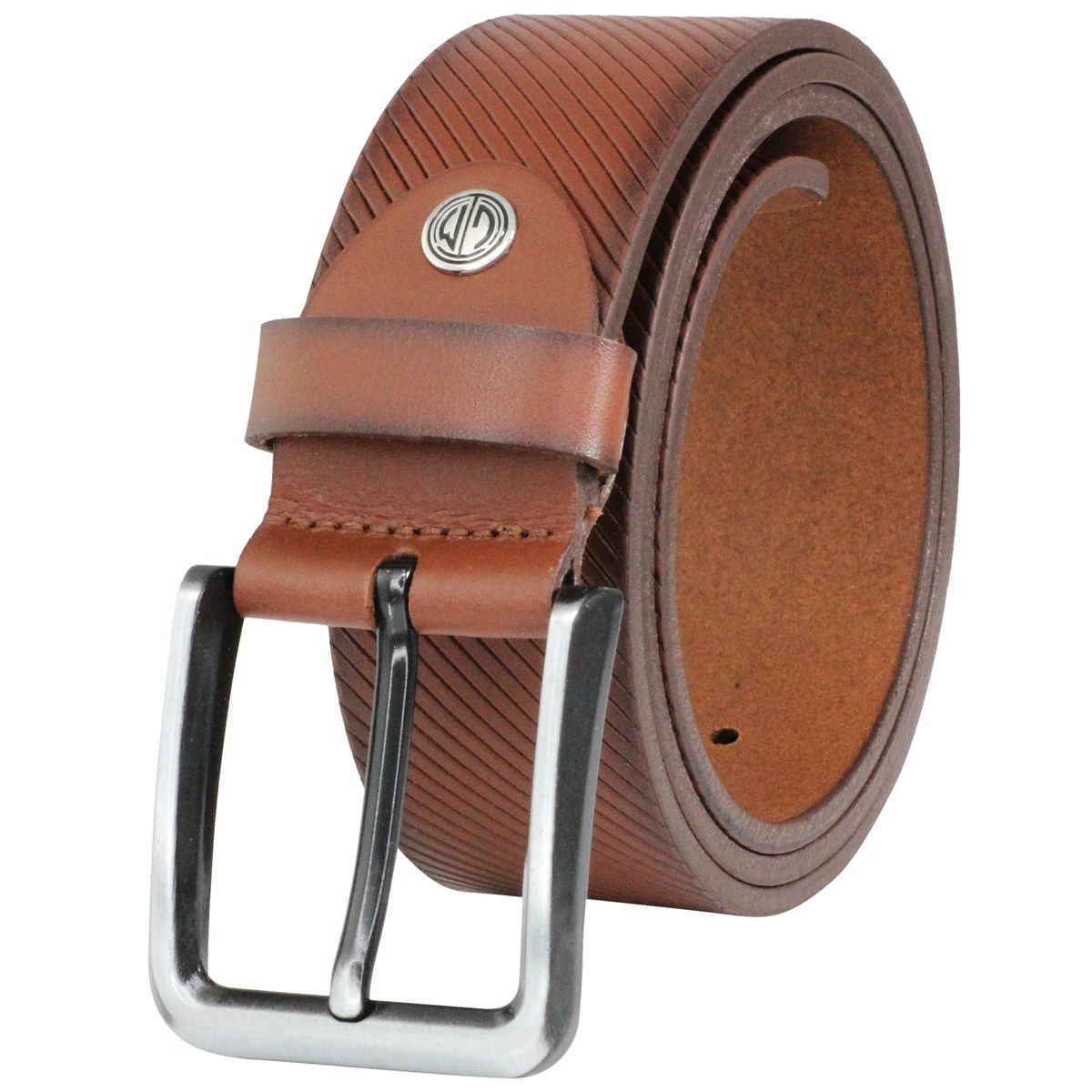 LINDENMANN Ledergürtel Herren 40 mm Vollrind cognac