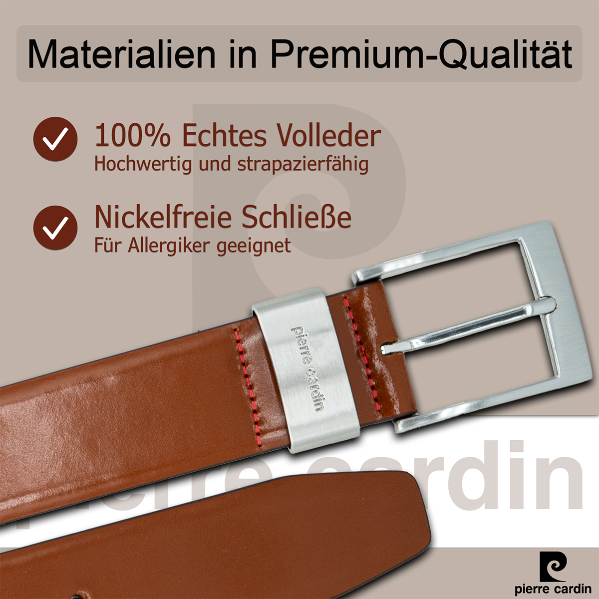 Pierre Cardin Herren-Leder-Gürtel