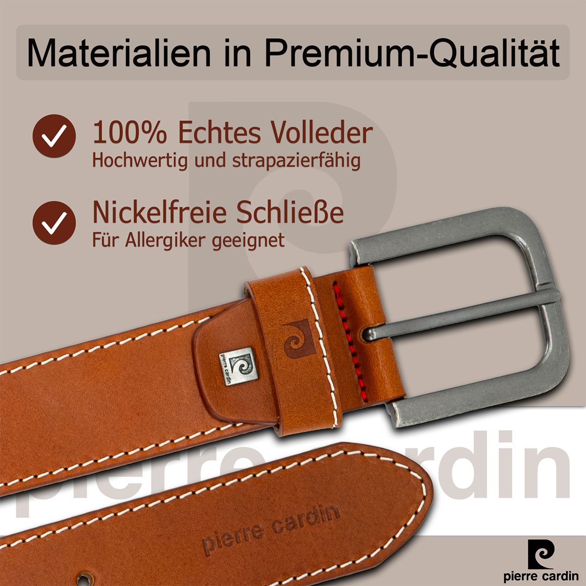 Pierre Cardin Herren-Leder-Gürtel