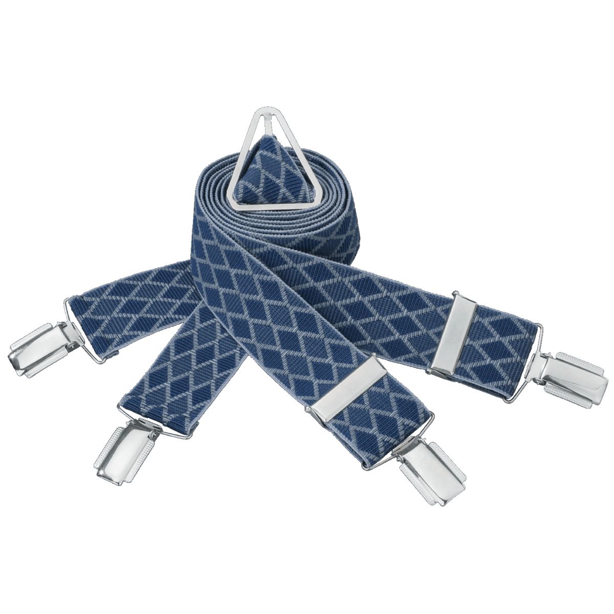 LINDENMANN Hosenträger Herren blau X-Form längenverstellbar Made in Germany