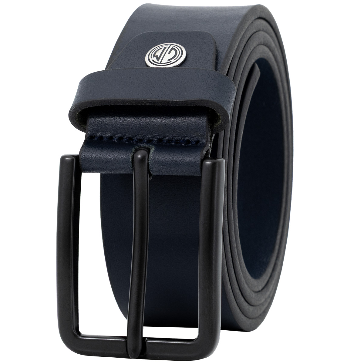 LINDENMANN Herren Jeansgürtel Echtleder marine