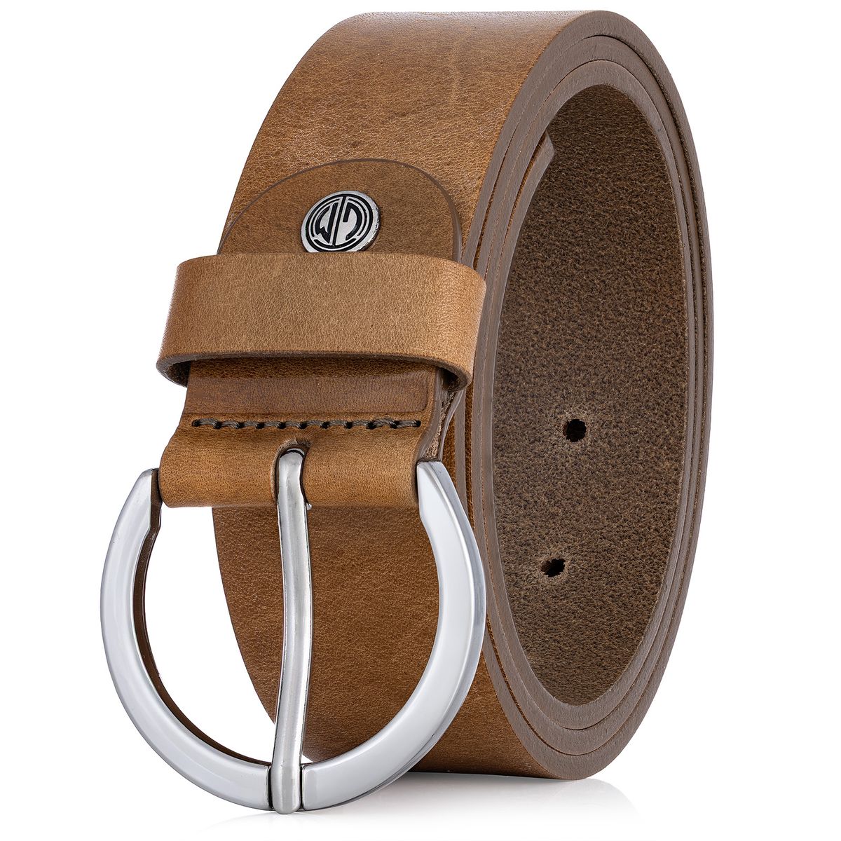 Zubehor, Gürtel, Leinwand, LINDENMANN Vollrindledergürtel Damen taupe