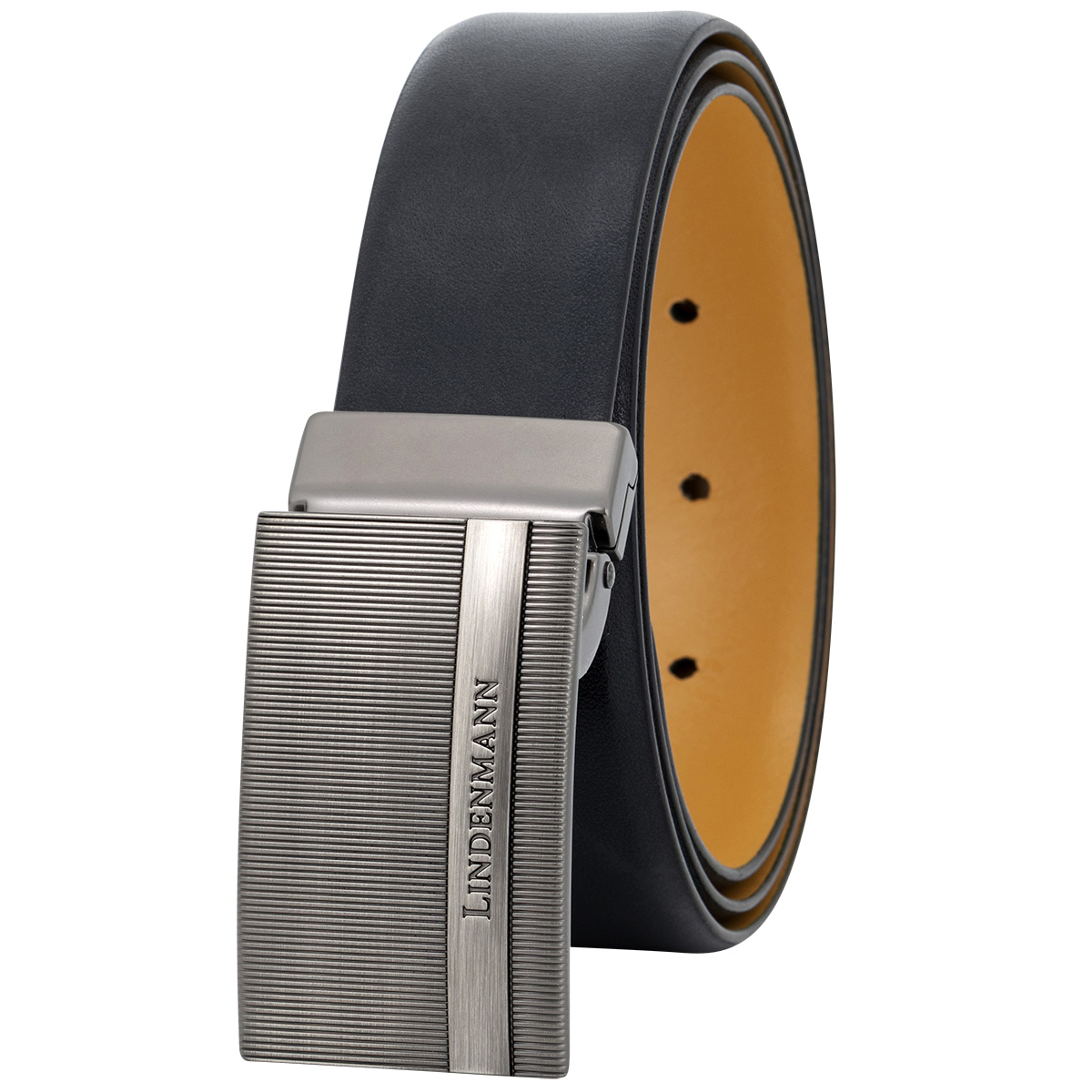 LINDENMANN Ledergürtel Koppelgürtel Herren schwarz