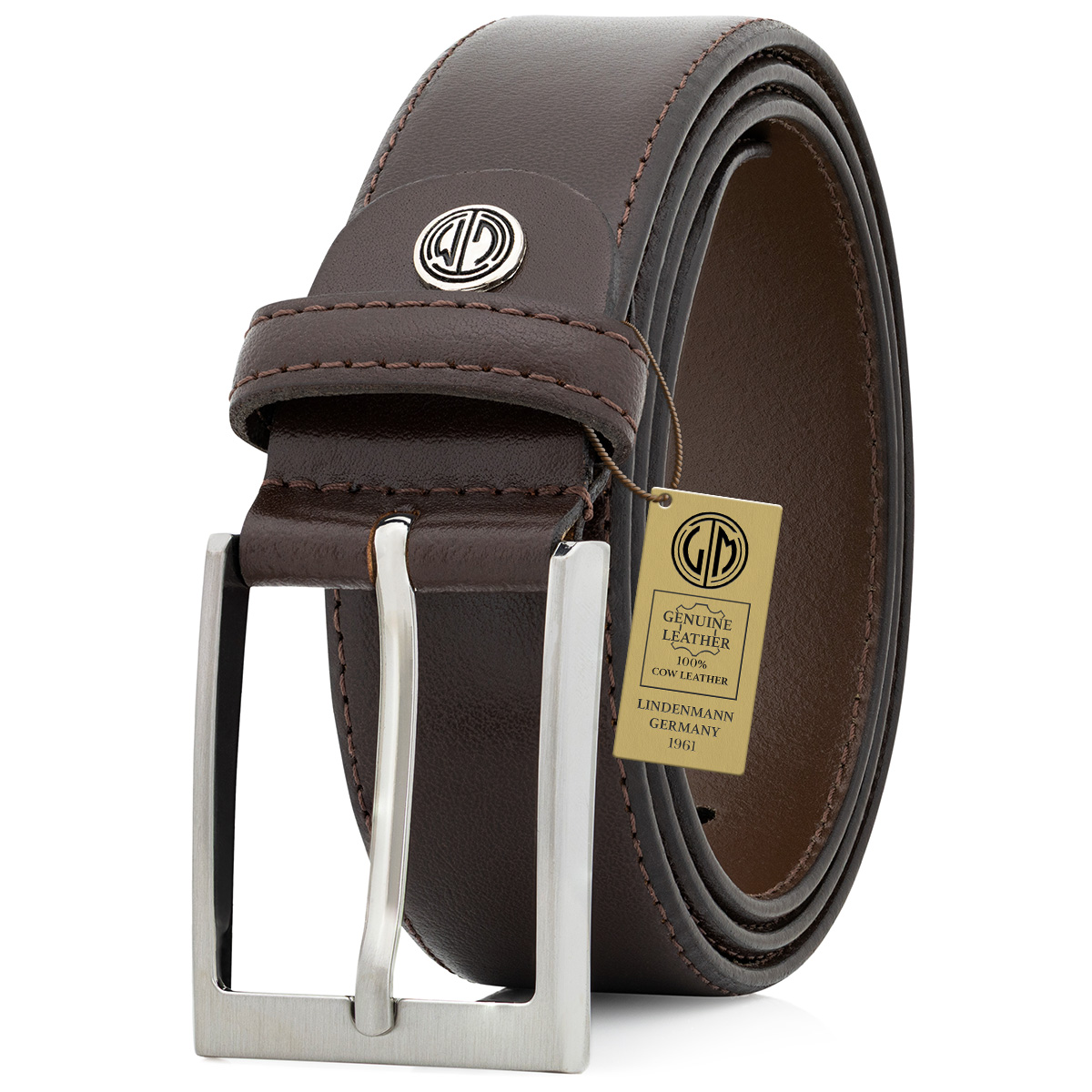 LINDENMANN Ledergürtel Herren braun