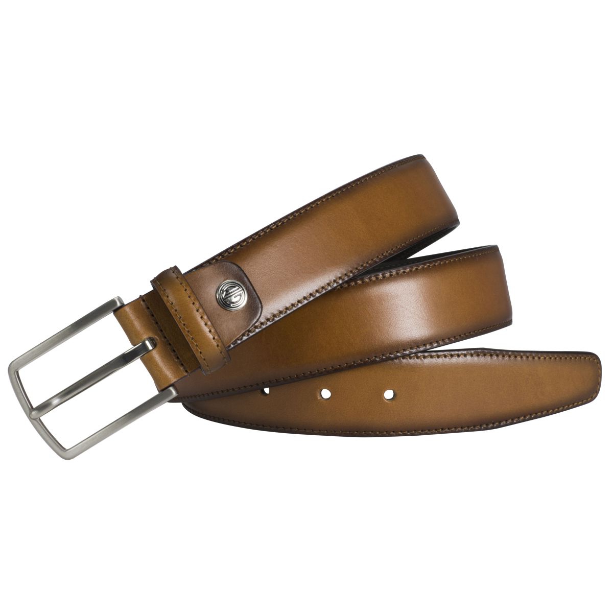 LINDENMANN Anzug-Ledergürtel Herren 35 mm Vollrind cognac