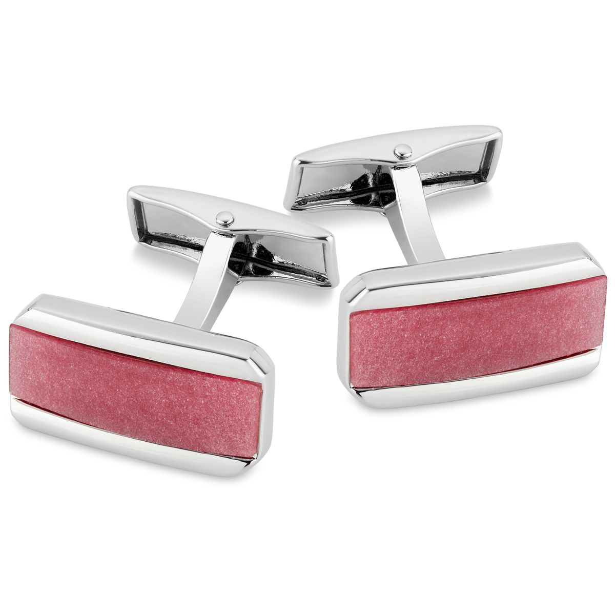 LINDENMANN Manschettenknöpfe Silber Pink Zubehor, Rauchrohr,