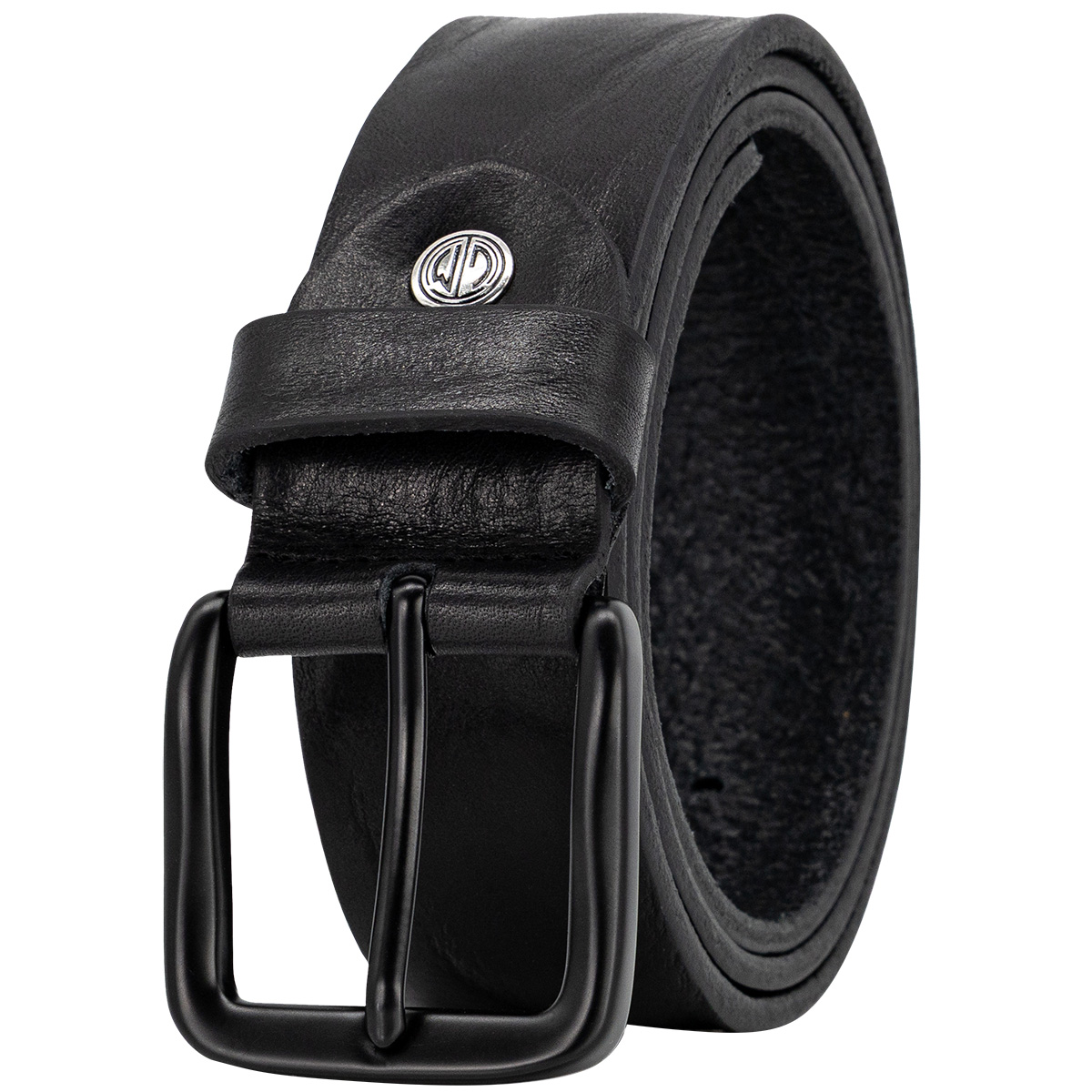 Gürtel, Leder, schwarz, Gürtelschnalle, Breite Gürtelschnitt, LINDENMANN Herren Vollledergürtel passend zu Jeans schwarz