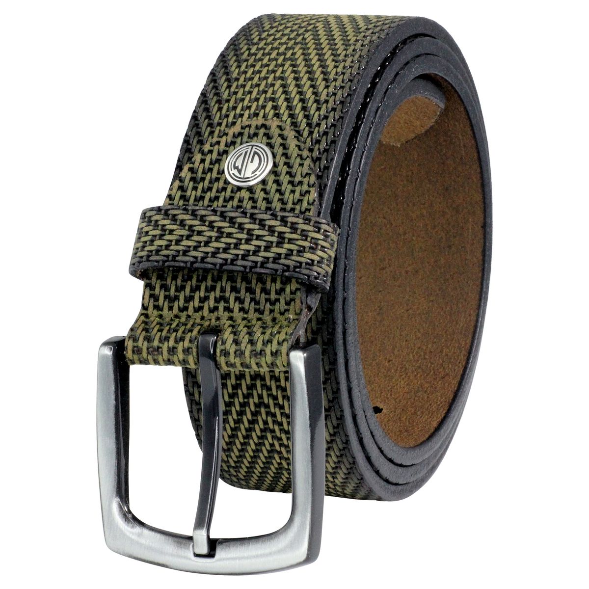 Sportlicher Vollrindledergürtel Herren grün LINDENMANN Ledergürtel Herren 40 mm Vollrind grün